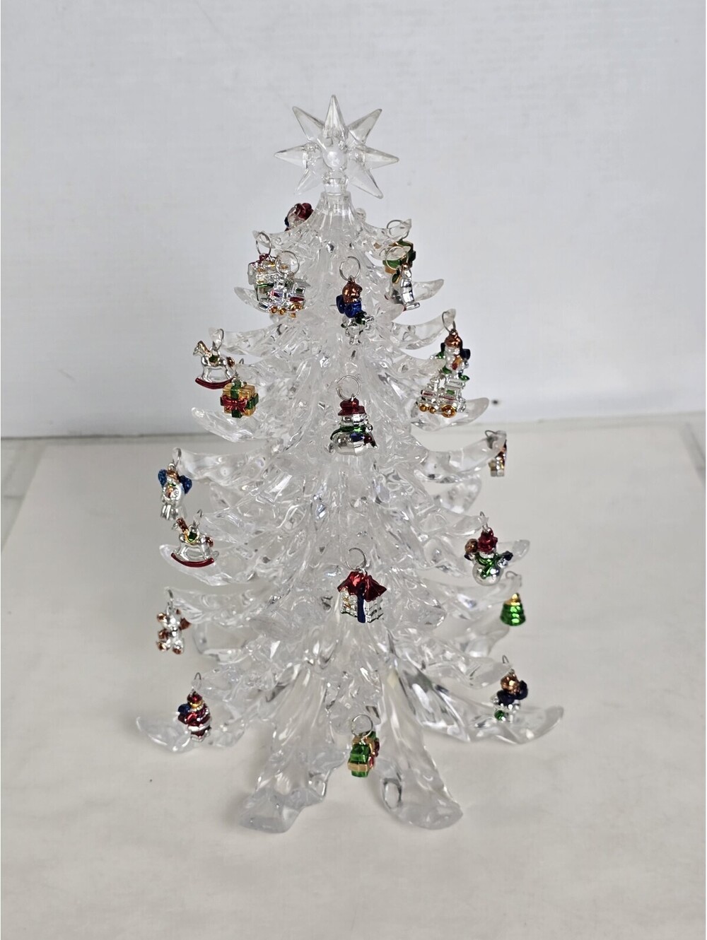 Vintage Acrylic 10" Acrylic Christmas Tree Candy Ornaments Dept56? No Music Box